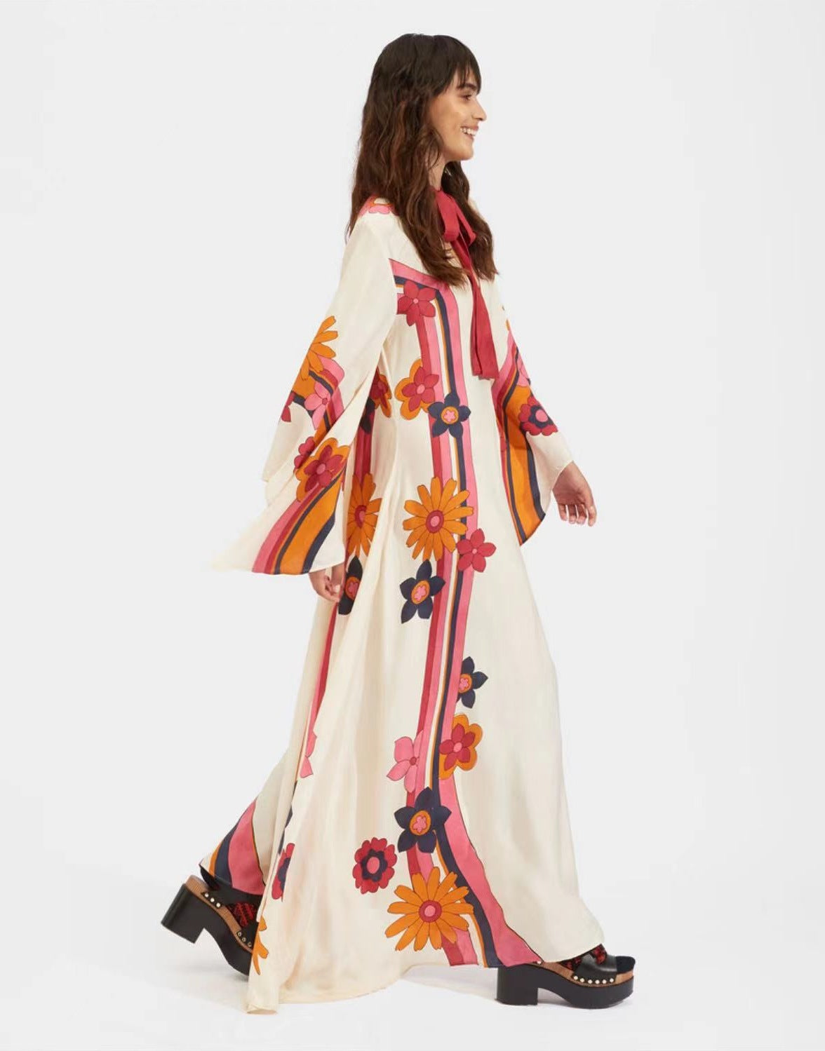 Viertelarmkleid mit Druck Damen Geschenk Berlin