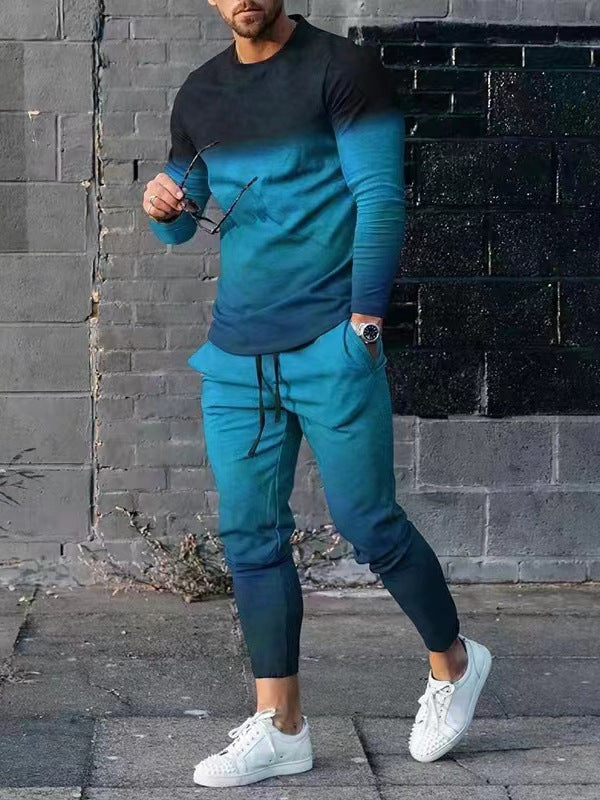 Herren Freizeit Set Farbverlauf Modern Trendy - BerlinGlamour