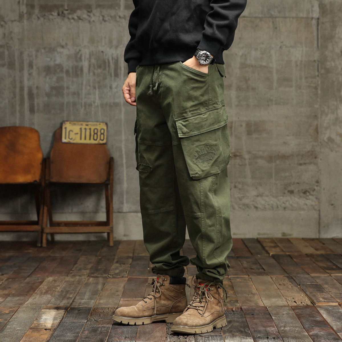 Herren Cargo-Hose Mit Verstellbarem Bund Und Vielen Taschen - BerlinGlamour