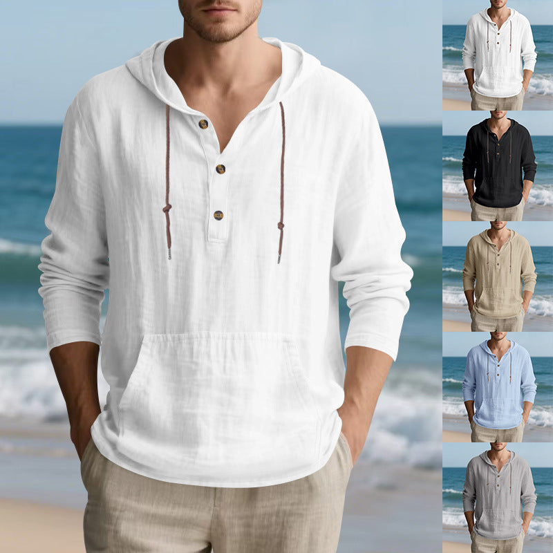 Herren Kapuzenshirt Lässig Mit Kängurutasche Modern - BerlinGlamour
