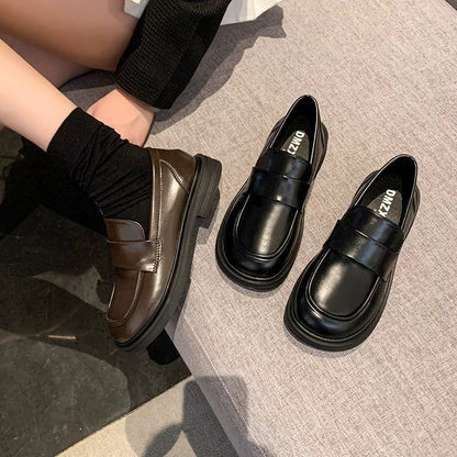 Damen Loafers Breiter Klettverschluss Robust