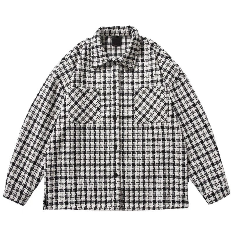 Herren Überhemdjacke Karo Modern Mit Taschen
