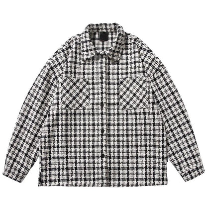 Herren Überhemdjacke Karo Modern Mit Taschen