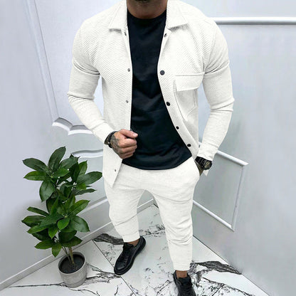 Herren Jogginganzug Set elastisch Strukturiert Modern