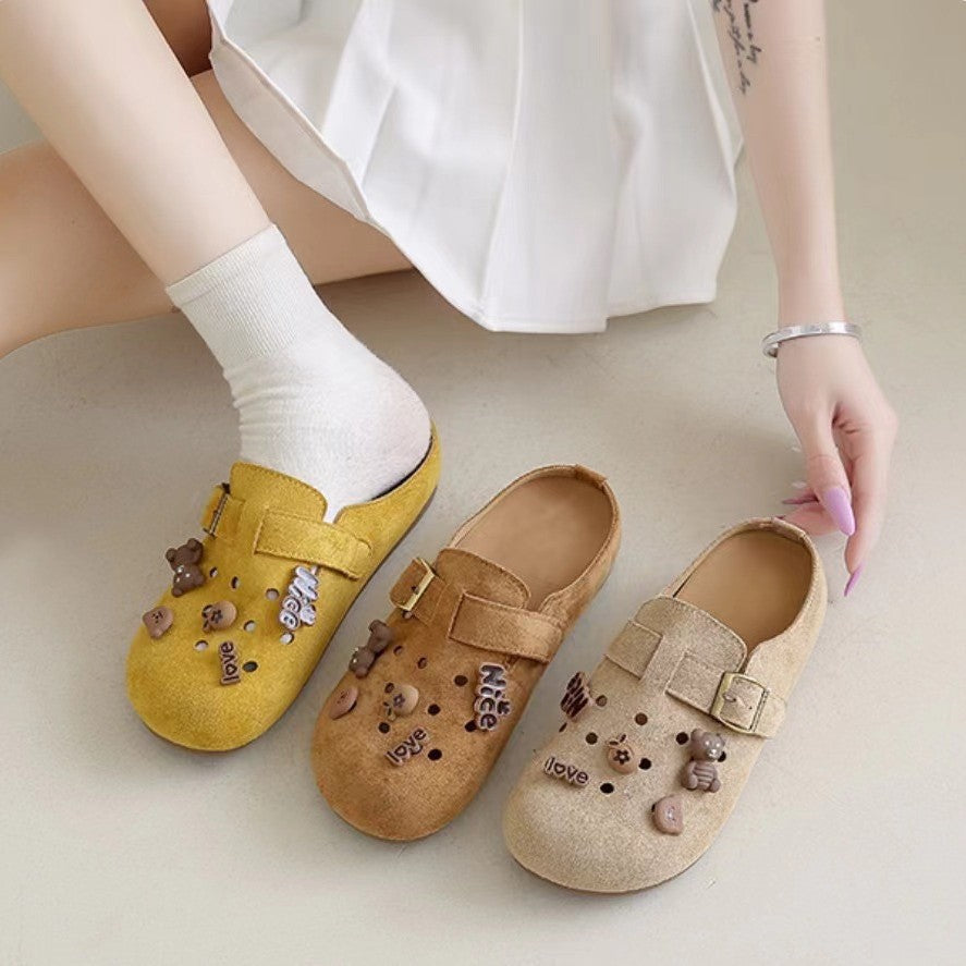 Damen Clogs niedlich Tiermotiv verstellbarer Riemen - BerlinGlamour
