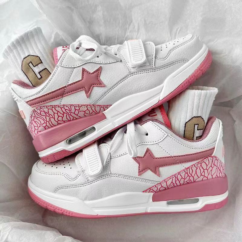 Damenschuhe Sneaker Klettverschluss Sternen-Design Frauen