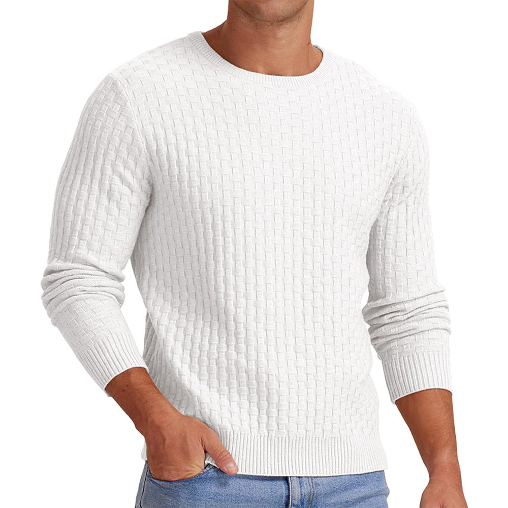 Strickpullover Herren Lässig Grobstrick Modern
