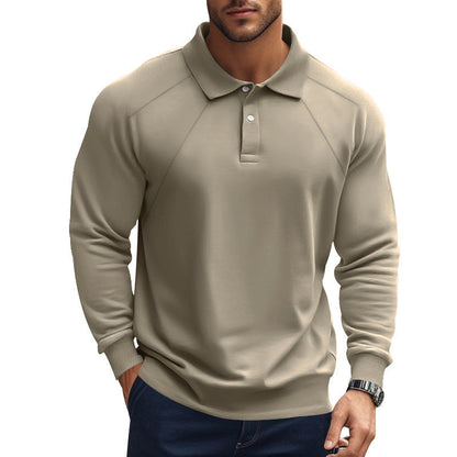 Berlin-Glamour Langarm-Polohemd mit charakteristischem Raglan-Schnitt