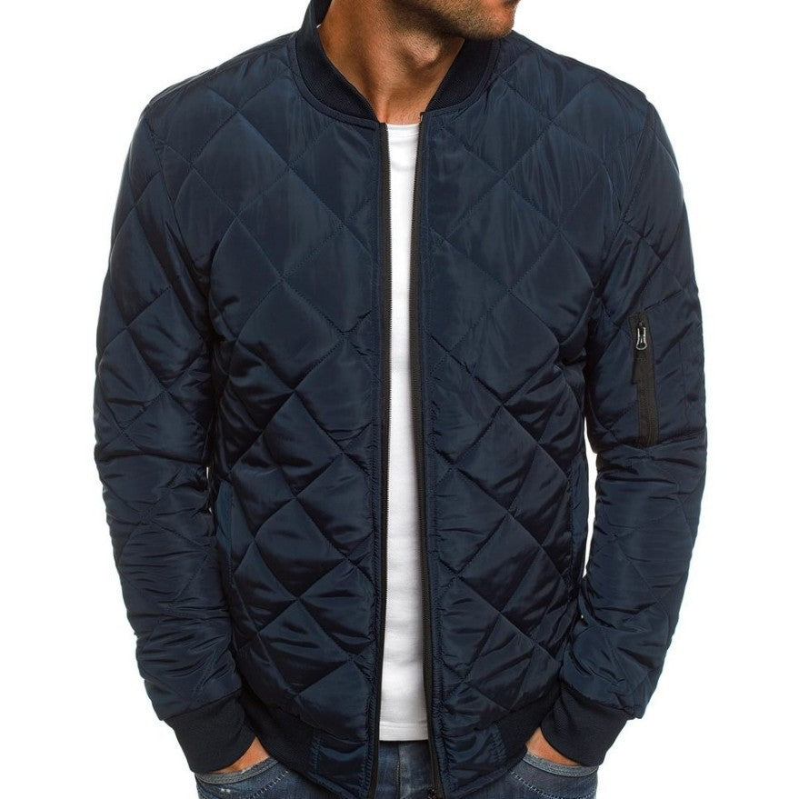 Herren Steppjacke Freizeitjacke Reißverschluss Elastisch Sportlich