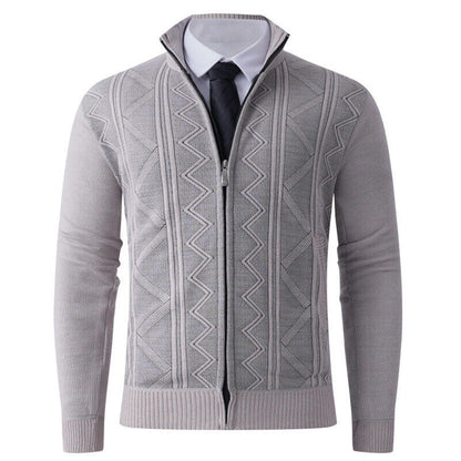 Herren Strickjacke Modern Elegant mit Reißverschluss - BerlinGlamour