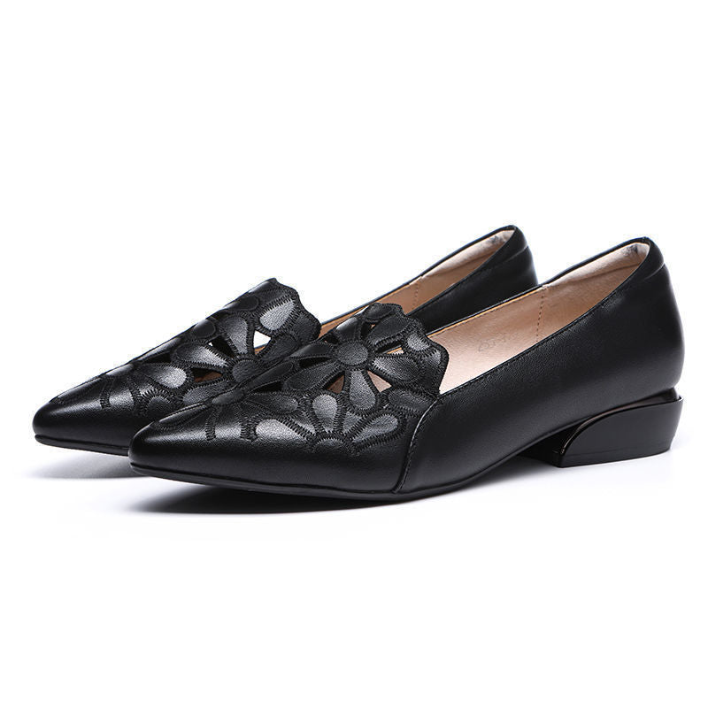 Damen Slingbacks Spitze Elegant mit Dekor Schwarz