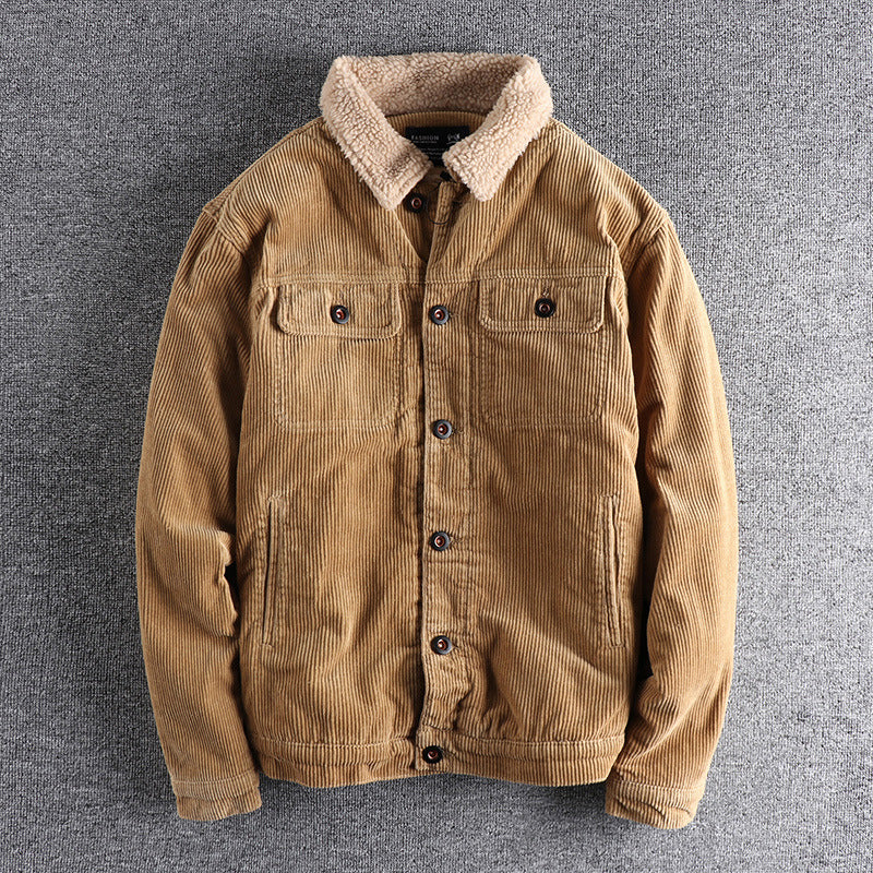 Herren Cordjacke mit kuscheligem Futter und praktischen Taschen BerlinGlamour. - BerlinGlamour