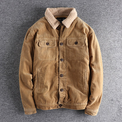 Herren Cordjacke mit kuscheligem Futter und praktischen Taschen BerlinGlamour. - BerlinGlamour