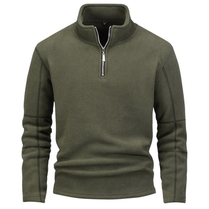 Herren Fleece-Pullover Warm Halb-Reißverschluss