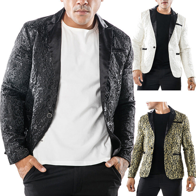 Herren Blazer Smoking Anzug Modern Floral Elegant - BerlinGlamour