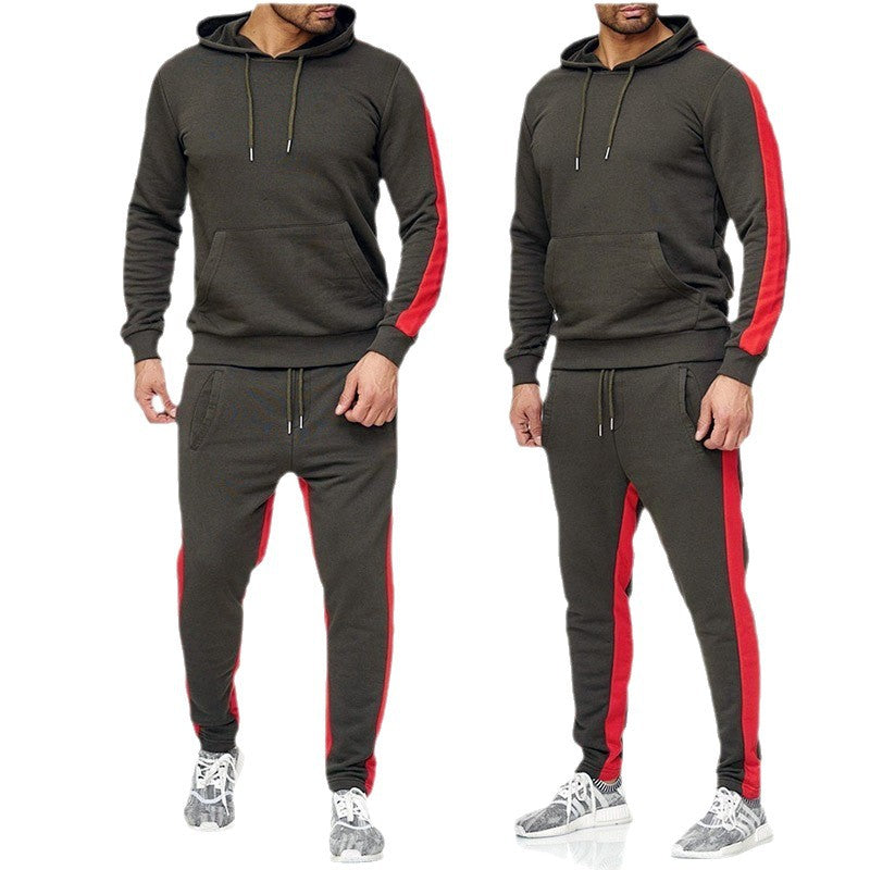 Herren Jogginganzug Sportlich Hoodie Set Grau Komfort