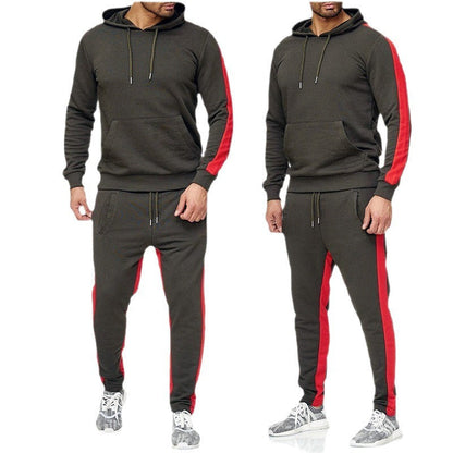 Herren Jogginganzug Sportlich Hoodie Set Grau Komfort