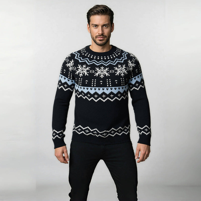 Herren Strickpullover Rundhals Winterlich Modern