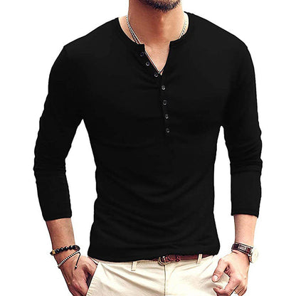 Herren Langarmhemd Weich Modern Knopfleiste