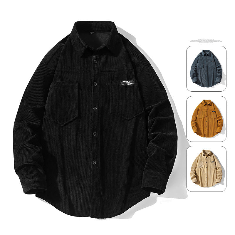 Herren Cordjacke mit Brusttaschen Casual Style