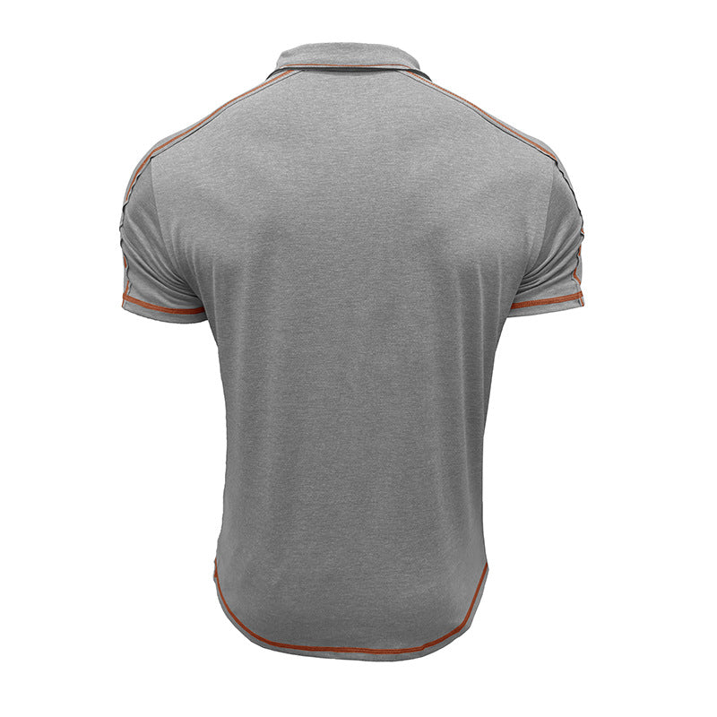 Herren Polo-Shirt Modern mit Kontrastnähten Casual