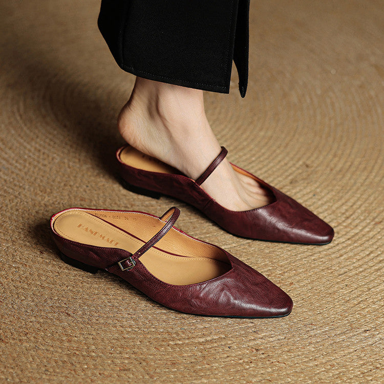 Damen Slipper Leder Echt Bequem