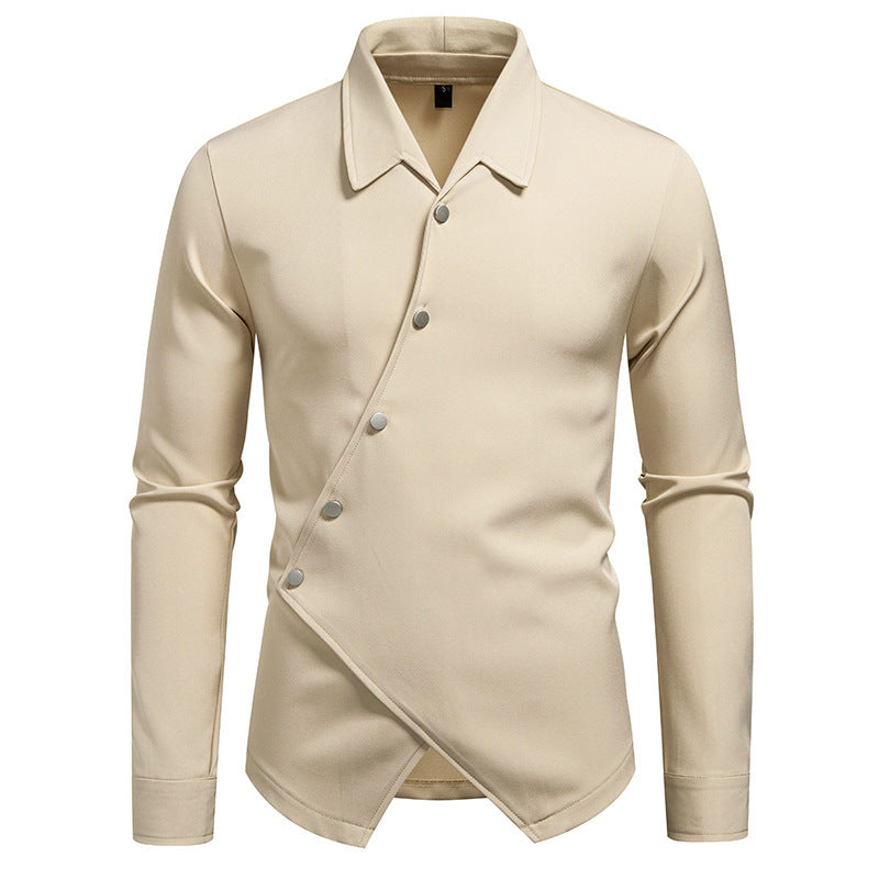 Herren Hemd Modern Asymmetrisch Elegant Slimfit