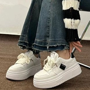 Damen Plateau Sneaker Modern Trendy Hohe Sohle