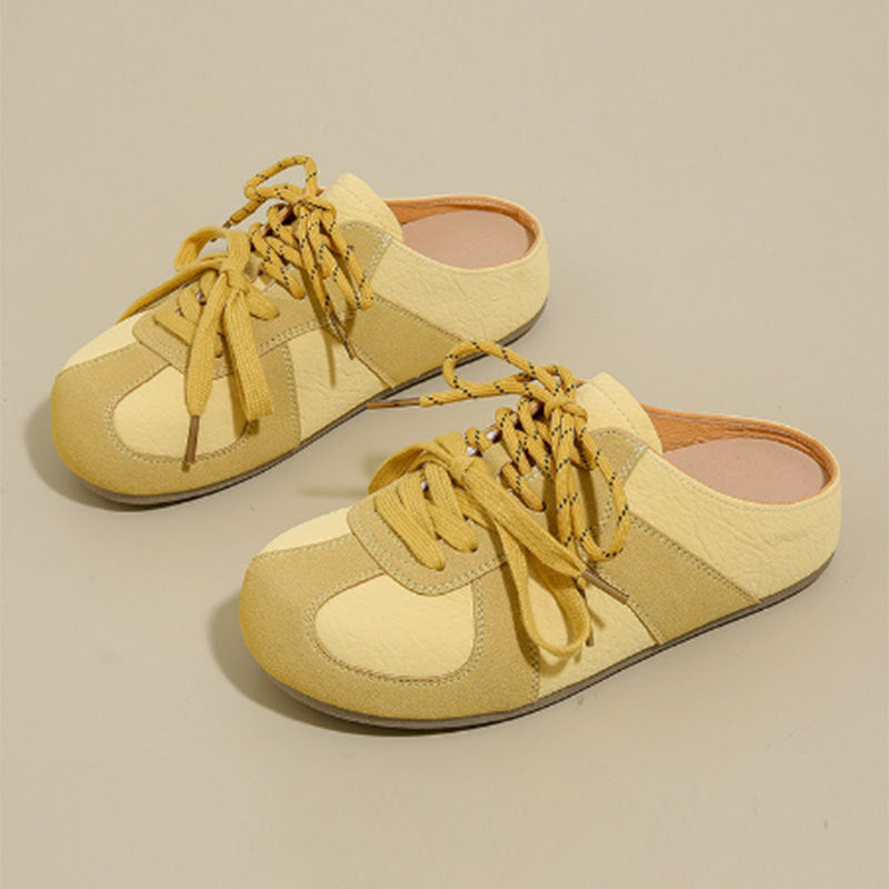 Damen Slipper Lässig Schnüren Bequem - BerlinGlamour
