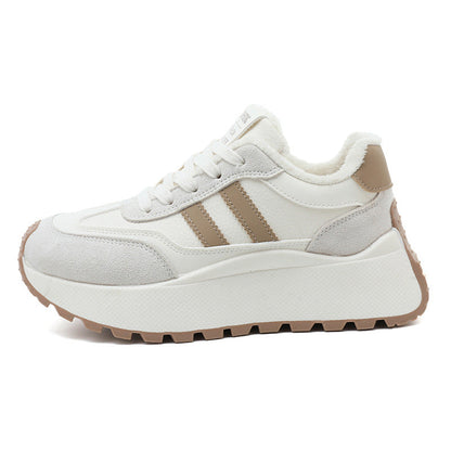 Damen Sneaker Plateau Weich Gefüttert Modern