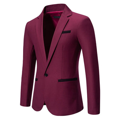 Herren Blazer Elegant Modern Slim Fit Schwarzer Anzug