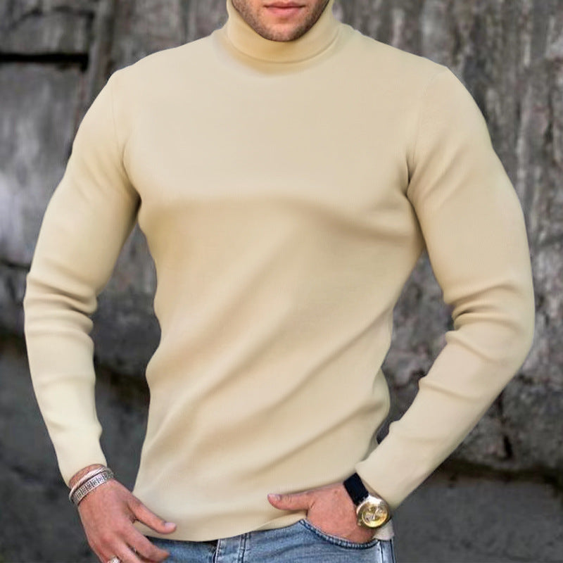Herren Rollkragenpullover Elastisch Modern Qualität - BerlinGlamour