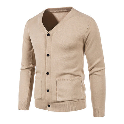 Herren Strickcardigan Fein Gestrickt Modern