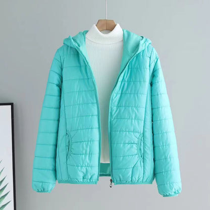 Damen Übergangsjacke Steppjacke Mit Kapuze Modern