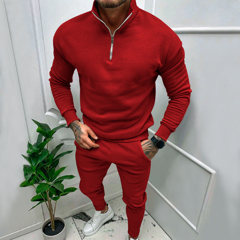 Herren Sportset Sweatshirt Jogginghose mit Reißverschluss Sportlich