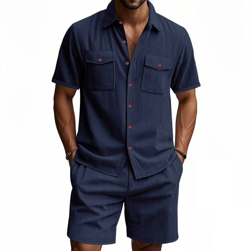 Herren Sommer Set Kurzarm Hemd und Shorts Berlin Style