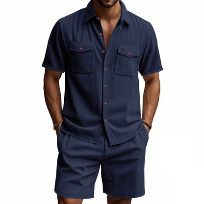 Herren Sommer Set Kurzarm Hemd und Shorts Berlin Style