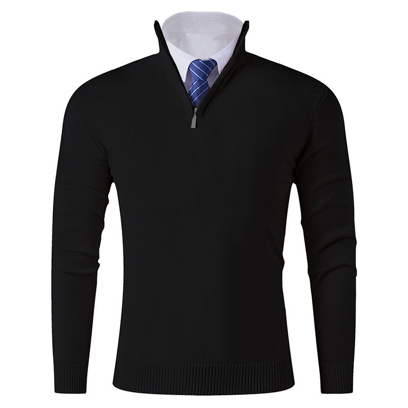 Herren Stehkragenpullover Eleganter Reißverschluss Pullover Modern