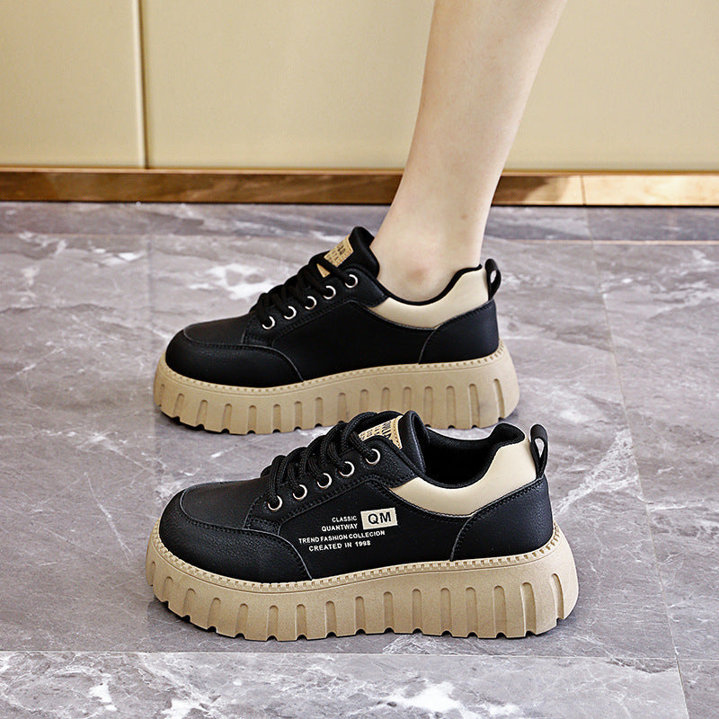Damen Sneaker Plattformschuhe Modisch Hoch mit Dämpfung