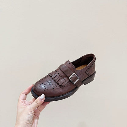 Damen Mokassins Elegante Fransen Schuhe Modern