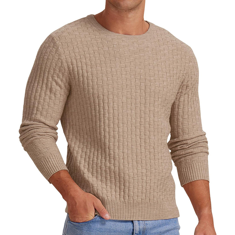 Strickpullover Herren Lässig Grobstrick Modern