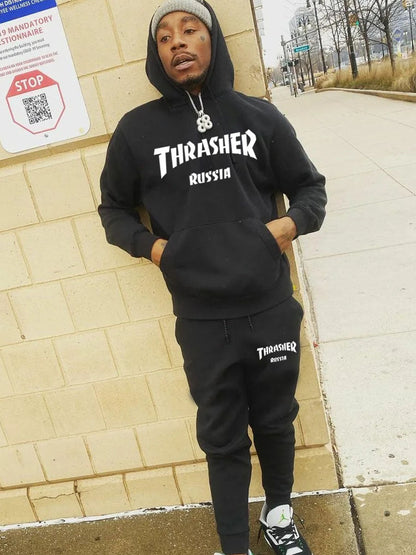 Herren Sportset Hoodie JogginghoseMit Logo Trendy