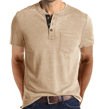 Herren T-Shirt mit Brusttasche Modern Strukturiert - BerlinGlamour