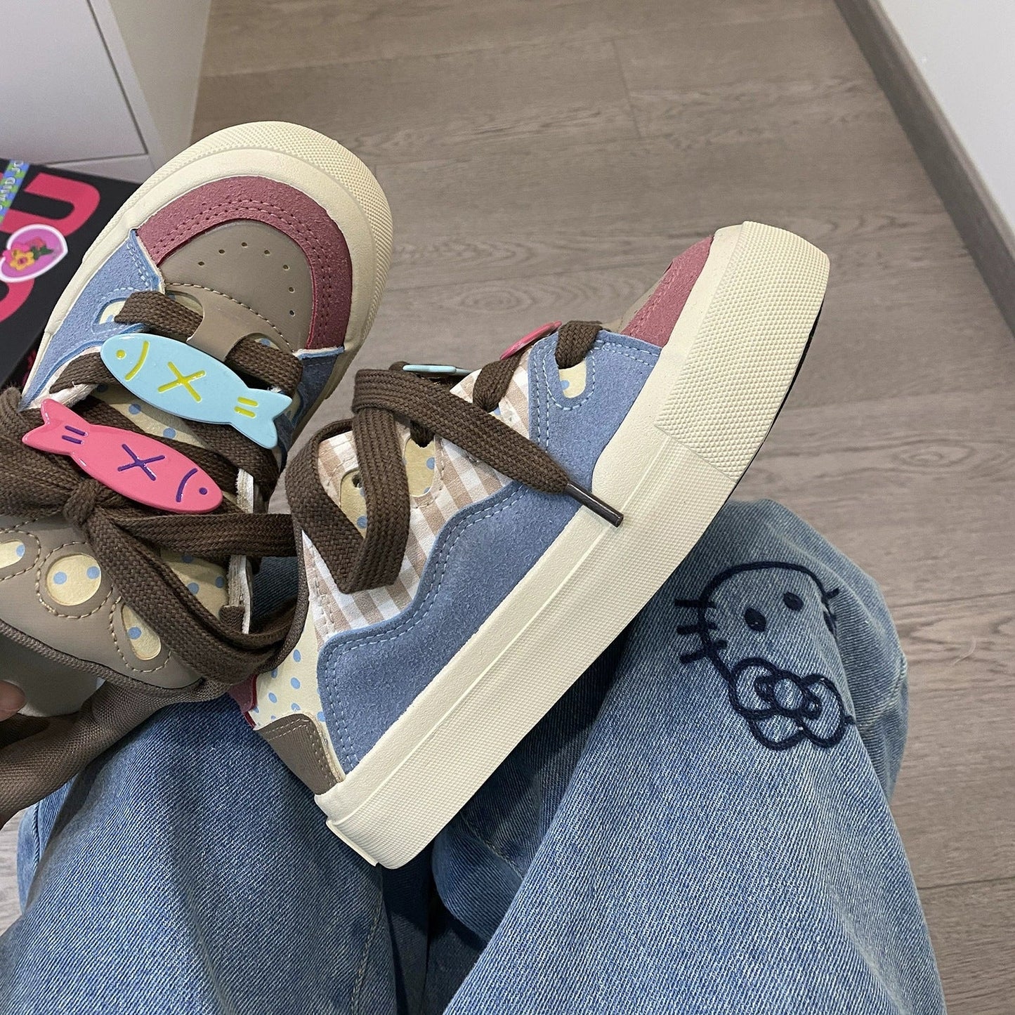 Damen Sneaker Bunt Farben Fröhlich Modisch