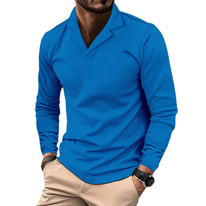 Herren Sportshirt Langarm Moderner Kragen Berlin Style