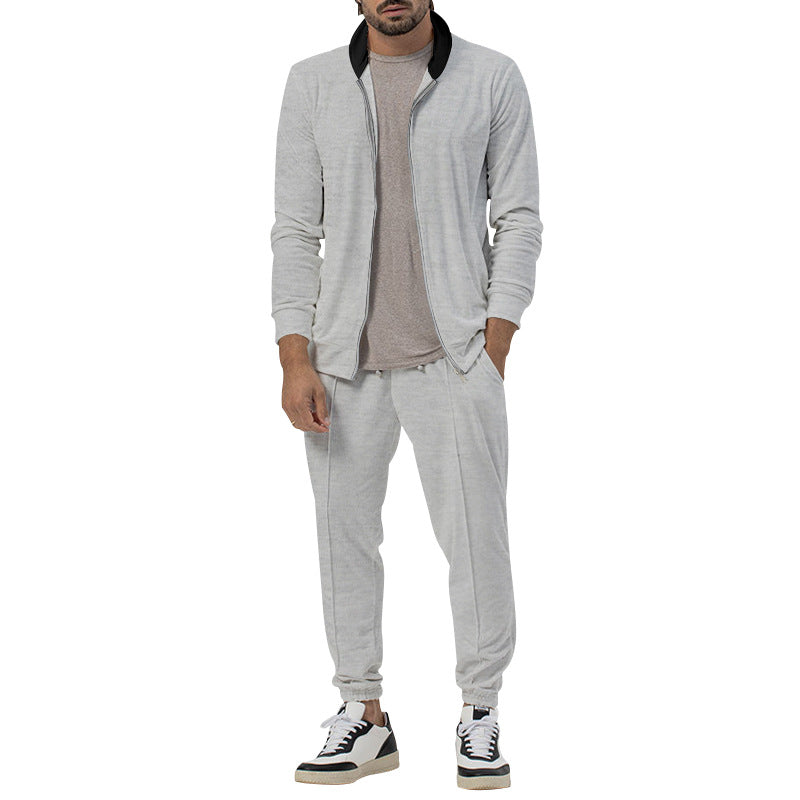 Herren Outdoor-Jacke Atmungsaktiv mit Kragen und Taschen