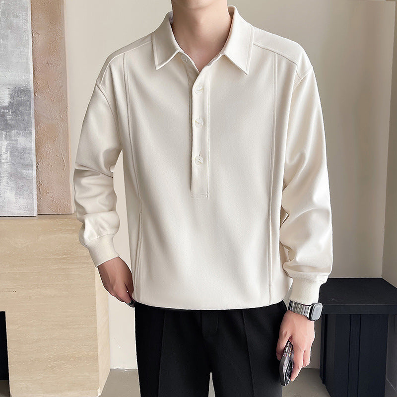 Herren Poloshirt Slim Fit Modern Knopfleiste