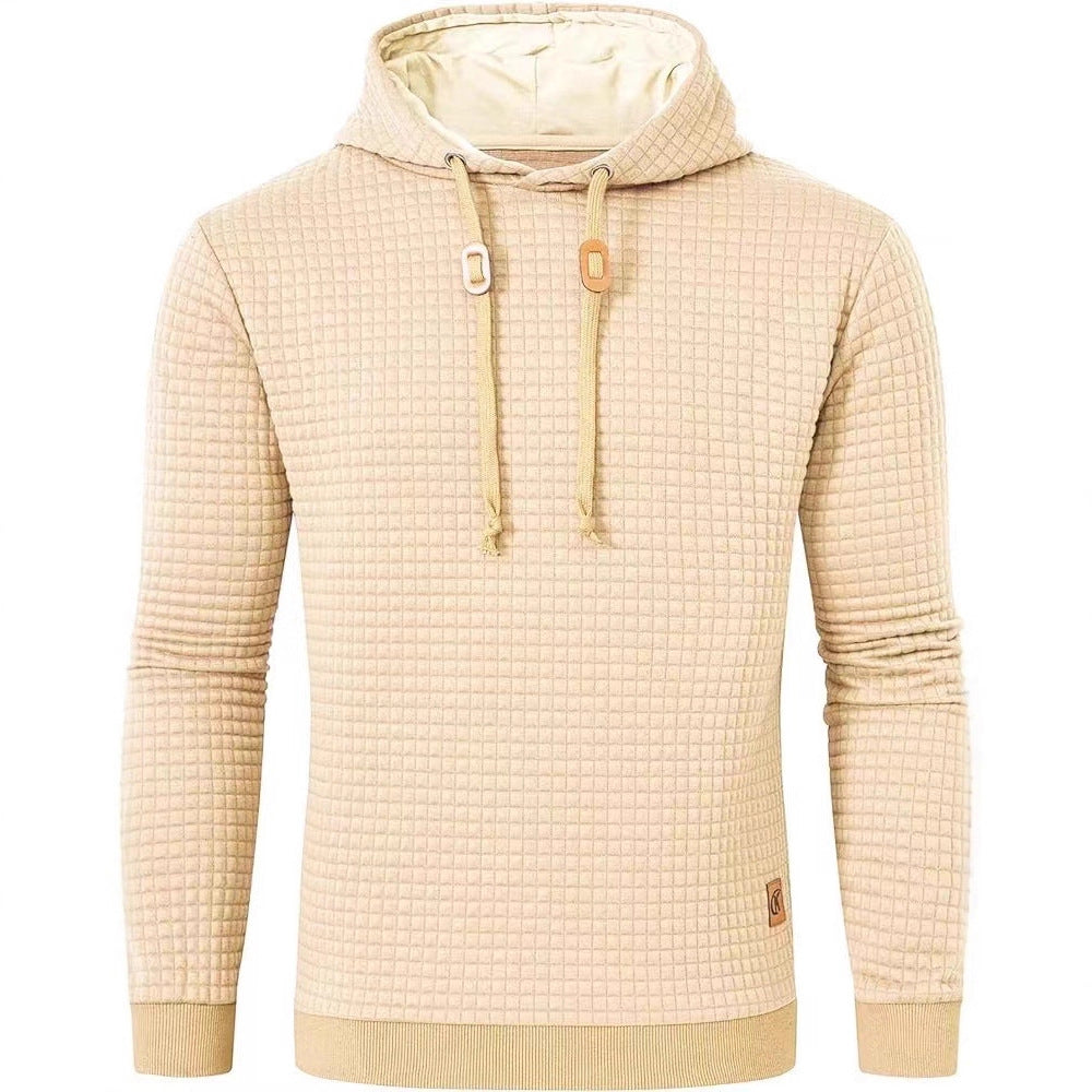Herren Kapuzenpullover Strukturiert Modern Grau