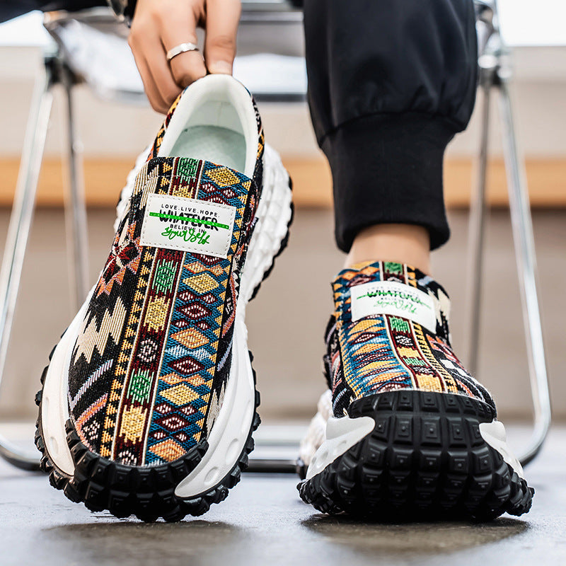 Damen Sneaker Slip-On Modisch Rutschfest Weiße