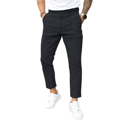 Herren Anzughose Slim Fit Elastisch Elegant